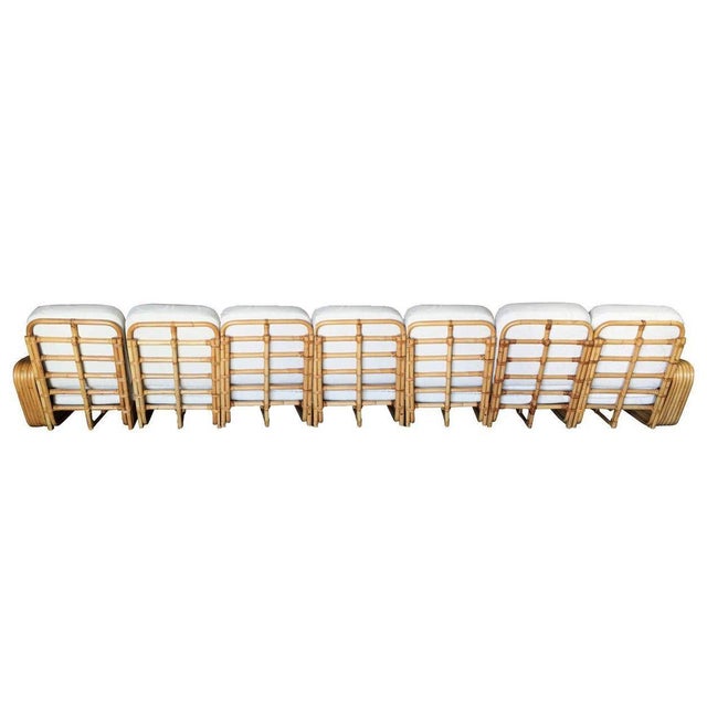 1930s Restored Art Deco Six-Strand Square Pretzel Seven-Seat Sectional Sofa For Sale - Image 4 of 5