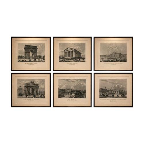 Paris Views: Arc de Triomphe, Madeleine, Tuileries, 1855, Prints, Set of 6 For Sale - Image 10 of 10