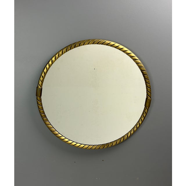 Mid-Century German Brass Rope Mirrors, 1970s, Set of 2 For Sale - Image 6 of 18