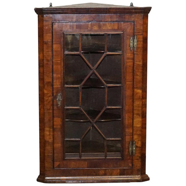Georgian Corner Hanging Display Cabinet For Sale - Image 18 of 18