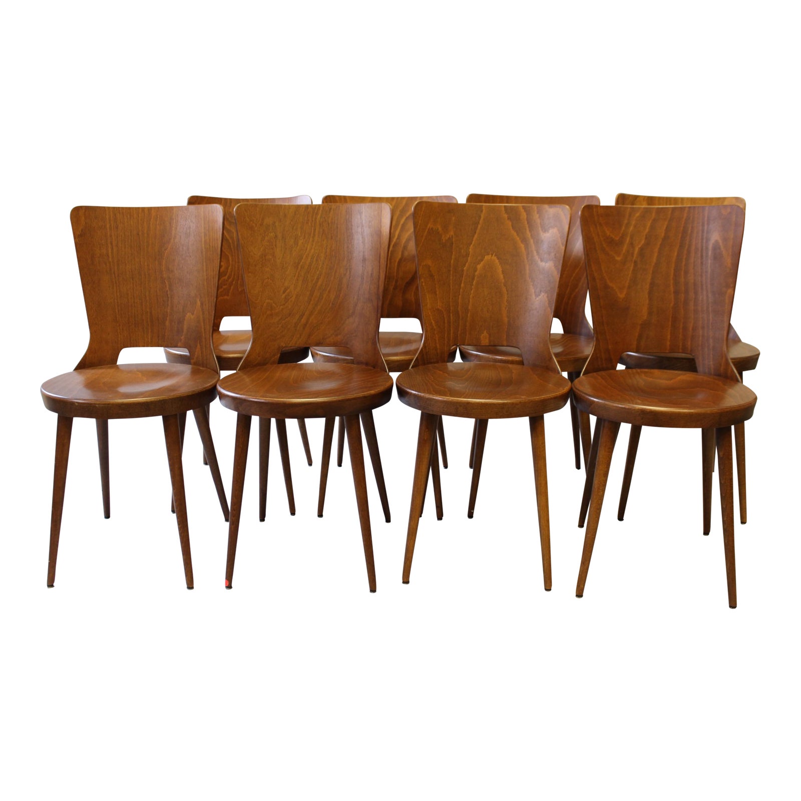 Set of 8 French Bistro Dining Chairs, Circa 1960 Chairish