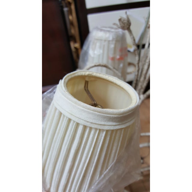 2000 - 2009 Boho Shabby Chic Floral 9 Light Chandelier For Sale - Image 5 of 13