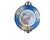 Antique French Hand-Painted Porcelain Centerpiece Bowl With Bronze Ormolu Stand & Cobalt Blue Border For Sale - Image 4 of 10