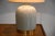 1970s Mid-Century Italian Cream Ceramic and Brass Table Lamp from Tommaso Barbi, 1970s For Sale - Image 5 of 13