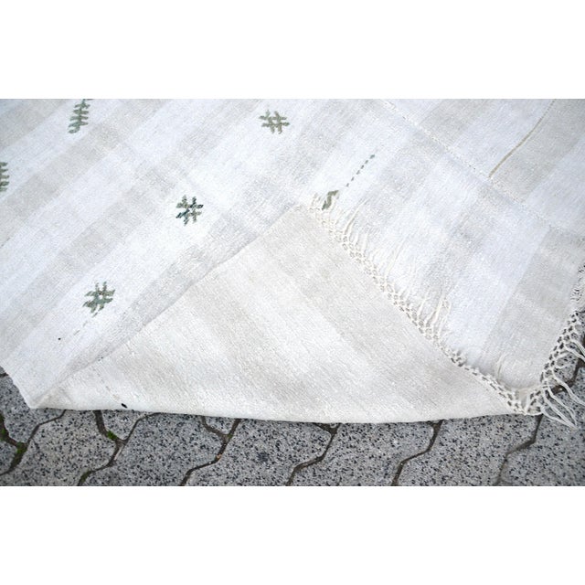 1960s Vintage Handmade Traditional Hemp Kilim Rug For Sale - Image 10 of 11