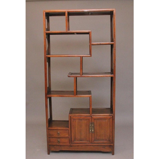 Brown Early 20th Century Chinese Display Cabinet, 1910 For Sale - Image 8 of 12