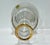 Mid-Century Modern 1960s Italian Decanter Glass W/ Stopper & Sticker Gold Trim Etched Floral Pattern For Sale - Image 3 of 10