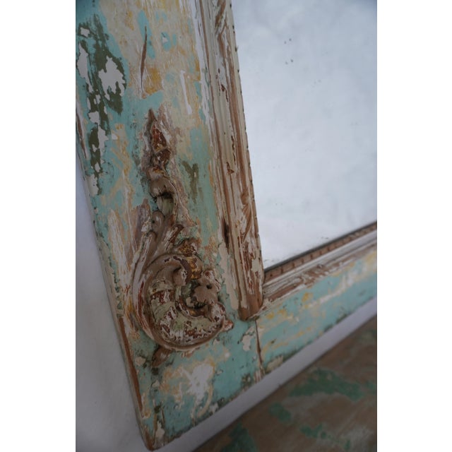 Green French Louis XVI Style Painted Console & Mirror From Mla For Sale - Image 8 of 14