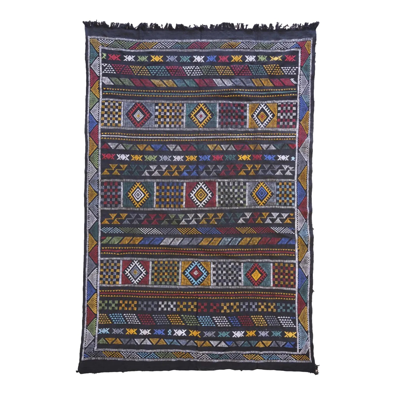 2020's Moroccan Modern Kilim Cactus Silk Rug - 9.1 X 5.94 Ft | Chairish