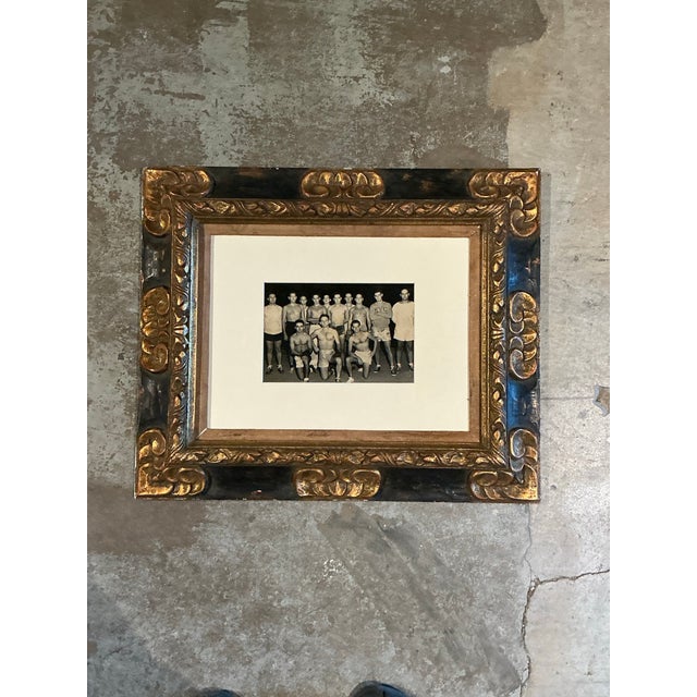 Vintage Ornate Wood Frame With Harvard Yacht Club Team Photo For Sale - Image 11 of 12