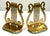 Vintage solid brass lyre motif bookends. Lovely patina.