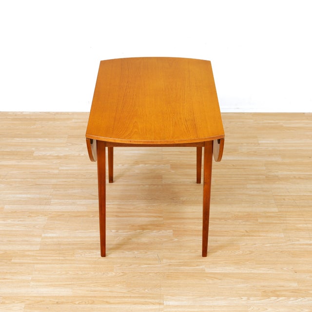 Wood 1960s Mid Century Teak Drop Leaf Dining Table For Sale - Image 7 of 12