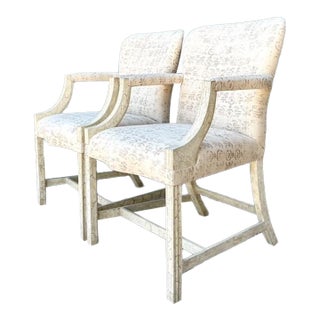 Vintage Custom Rose Tarlow Chippendale Arm Chairs - A Pair For Sale