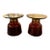 Pair of Italian Amethyst Side Tables For Sale
