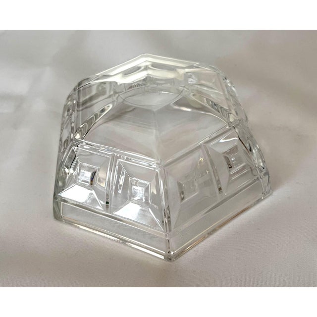 Vintage Rosenthal Classic Made in Germany Crystal "Domus" Hexagon Bowl - "New in Box" For Sale - Image 6 of 12