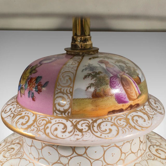 Pink 1970s Vintage Ceramic Decorative Lamp For Sale - Image 8 of 13