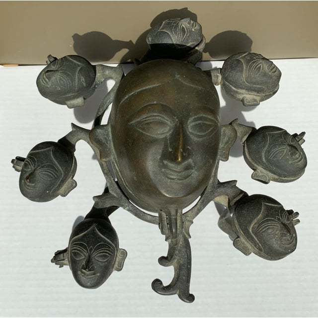 Vintage Hindu Deity Bronze Incense Burner For Sale In Los Angeles - Image 6 of 7
