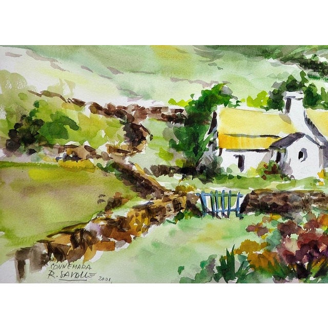 Blue R. Savalle, Connemara, Ireland, Original Watercolour, 2001, Framed For Sale - Image 8 of 18