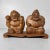 Wooden Ebisu and Daikoku Deity Statues on Base, Japan, 1950 For Sale - Image 6 of 12