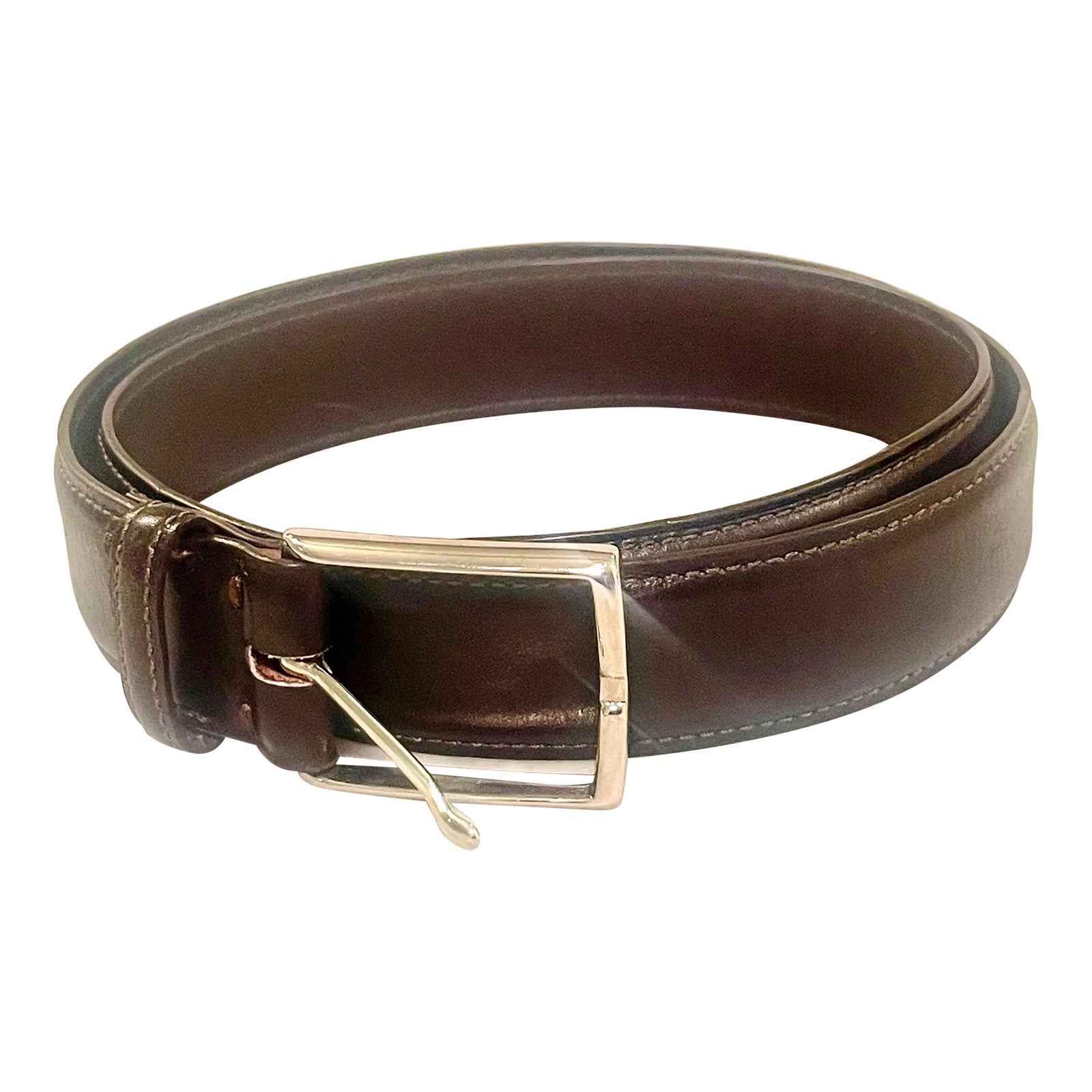 小物 Ermenegildo Zegna Belt Leather belt in black - Zegna | Mytheresa