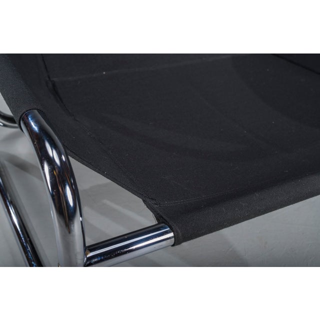 Bauhaus Lounge Chair in Black Leather attributed to Johan Bertil Häggström for Swed-Form / Ikea, Sweden, 1970s For Sale - Image 13 of 15