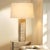 Canyon Table Lamp, Sand Grey Wood Veneer Inspired by the layered strata found inside American canyons, this earthy table...