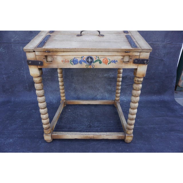 Monterey Furniture 1920s Original Monterey Straw Ivory Desk For Sale - Image 4 of 12