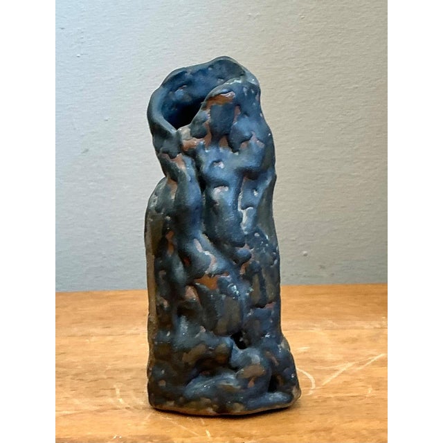 Vintage Abstract Form Ceramic Vase For Sale In West Palm - Image 6 of 12