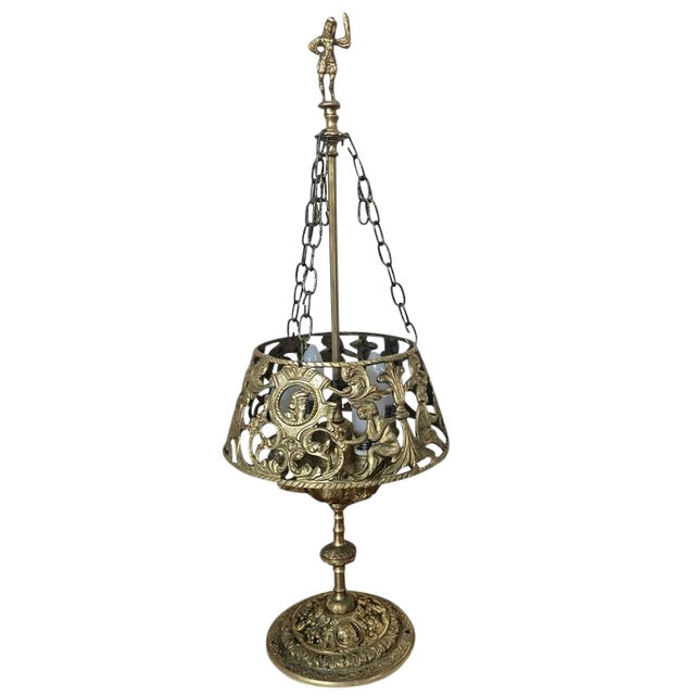 French Bouillotte Gilt Bronze Knight Lamp For Sale