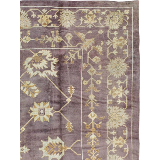 Rustic Galerie Shabab Collection Early 20th Century Turkish Oushak Rug For Sale - Image 3 of 8