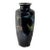 Japanese Cloisonne Vase Butterflies Black Ground 1920s-30s Manner of Ando For Sale