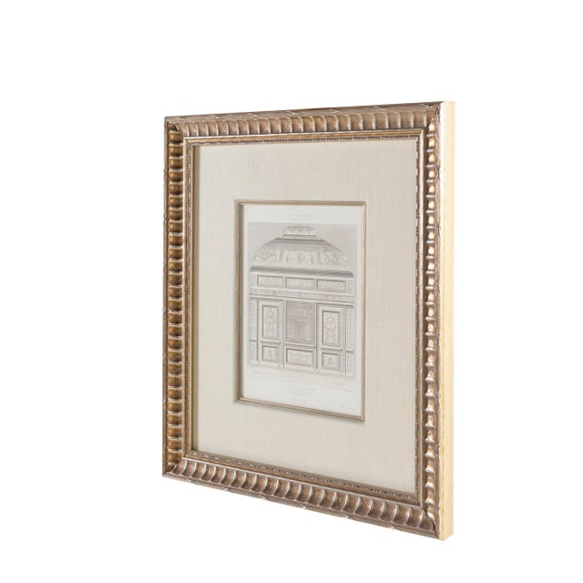 Contemporary Hotel De Sully Architectural Framed Pencil Art For Sale - Image 3 of 4