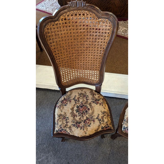 Brown Late 19th Century High Back Walnut Chair Pair For Sale - Image 8 of 8