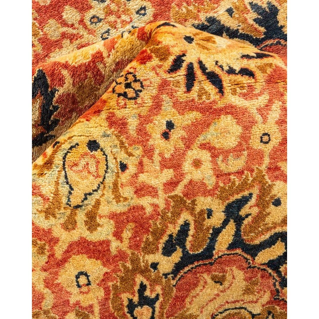 Textile Mogul, One-of-a-Kind Hand-Knotted Area Rug in Orange, 6' 1" x 8' 10" For Sale - Image 7 of 8