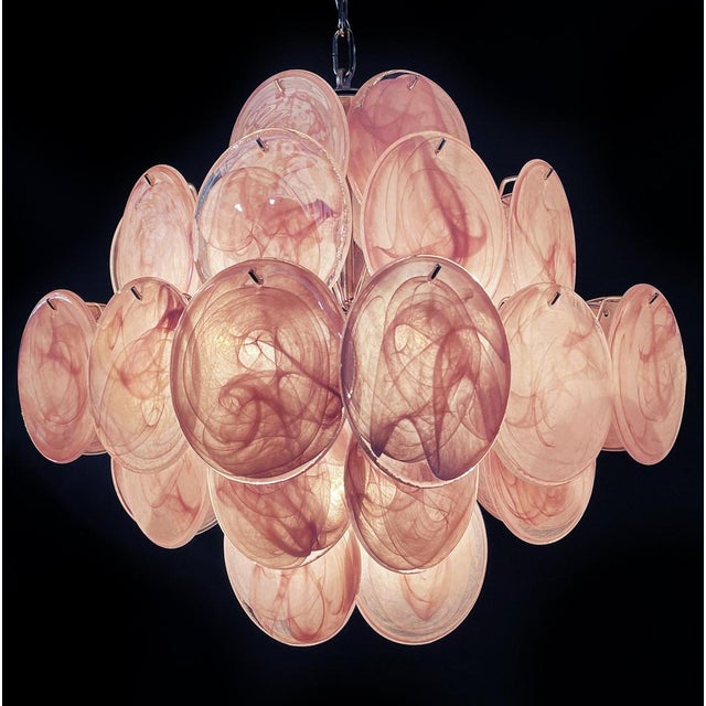 Vintage Italian Murano Chandelier in the style Vistosi For Sale - Image 13 of 18