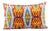 Silk Velvet Ikat Accent Pillow For Sale