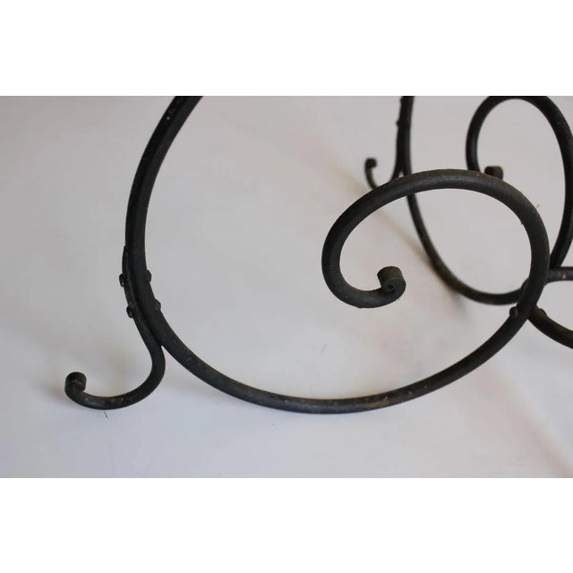 Black Large Wrought Iron Floor Candelabra, 1950s For Sale - Image 8 of 18