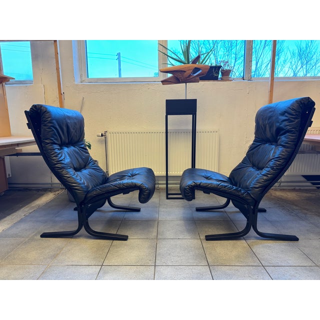 1970s Set of Vintage Scandinavian Siesta Lounge Chair and Ottoman by Ingmar Relling for Westnofa, 1970s For Sale - Image 5 of 18