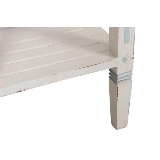 White Shabby Chic Painted Side Table For Sale - Image 8 of 9