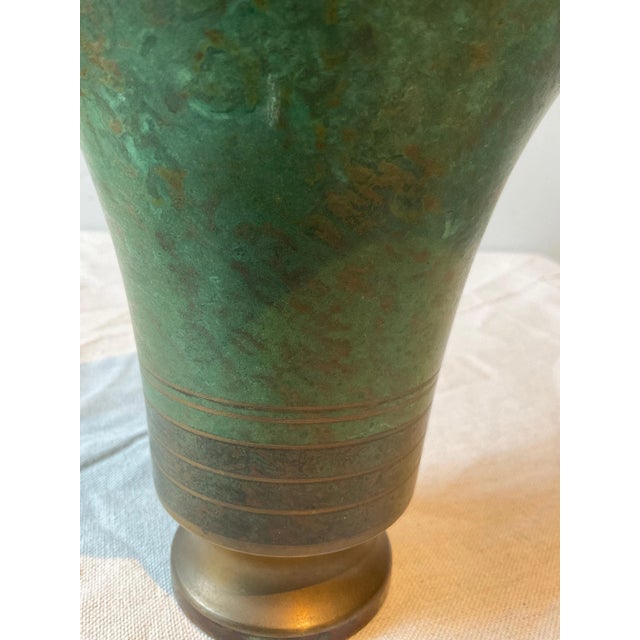 Metal Carl Sorensen Patinated Bronze Vase Signed For Sale - Image 7 of 8