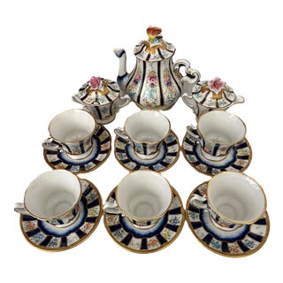 Late 19th Century Porcelain Coffee Service from Mouvements Modernes & Sévres / Cité de la Céramique, 1890s For Sale