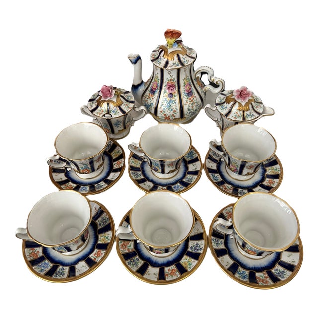 Late 19th Century Porcelain Coffee Service from Mouvements Modernes & Sévres / Cité de la Céramique, 1890s For Sale