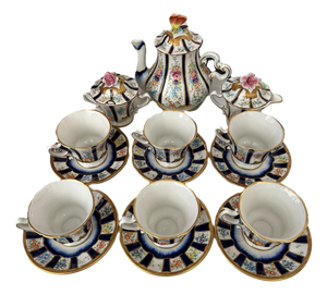 Late 19th Century Porcelain Coffee Service from Mouvements Modernes & Sévres / Cité de la Céramique, 1890s