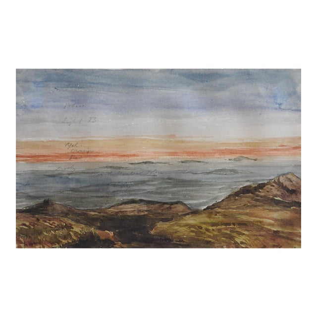 Mid 19th Century English Watercolor Landscape Painting For Sale