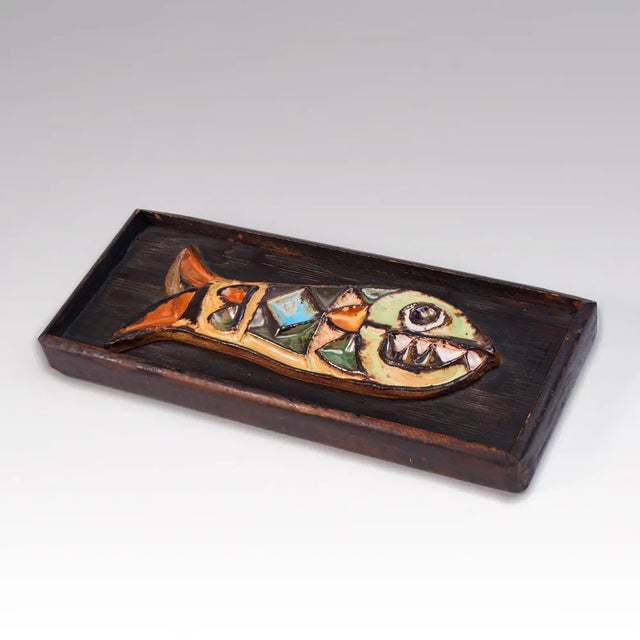 Mid-Century Modern Wall Plaque by Roland Zobel for Les Cyclades, 1960s For Sale - Image 3 of 5