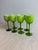 Mid-Century Modern 7 VTG Murano Lime Chartreuse Green Cased Long Stem Wine Glasses Carlo Moretti For Sale - Image 3 of 7