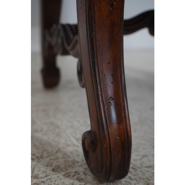 Set of 4 High Back Mahogany Upholstered Dining Chairs For Sale - Image 16 of 18