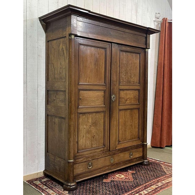 Antique Empire Style Oak Wardrobe, 1800s For Sale - Image 17 of 18