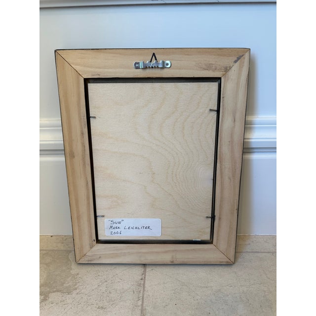 Mark Leichliter Oil Painting on Board, Signed & Framed in Brutalist Frame, 2000’s For Sale - Image 11 of 14