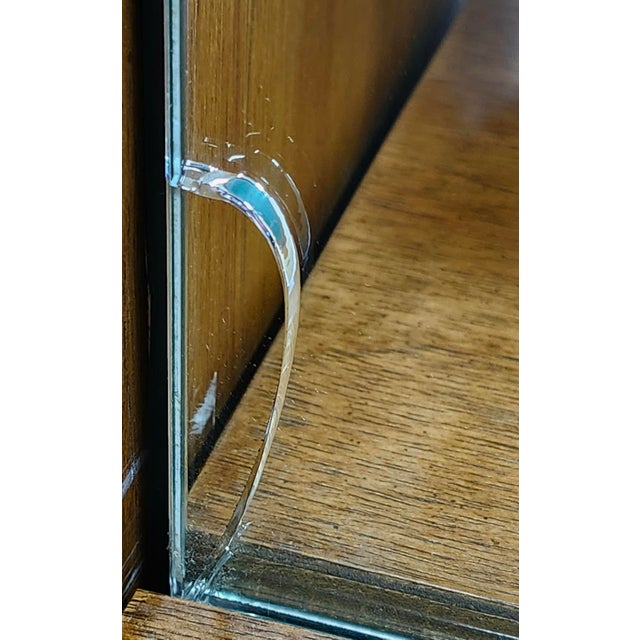 Thomasville Vintage Modular Queen Campaign-Style Headboard Unit W/ Lighted Storage & Mirror For Sale - Image 9 of 18